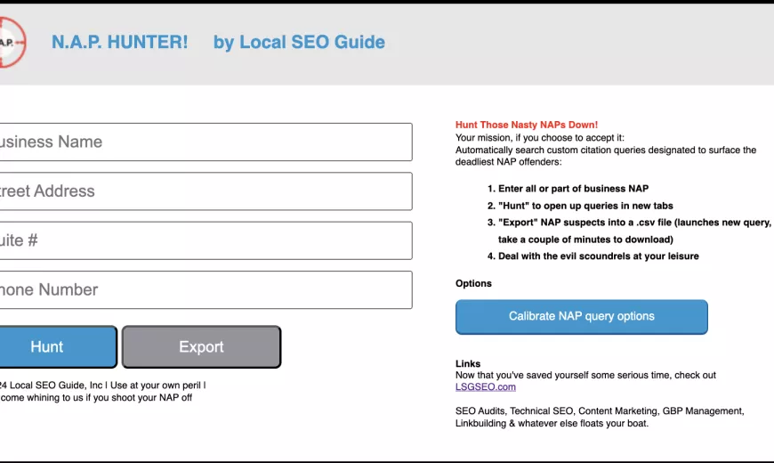 NAP Hunter Chrome Extension